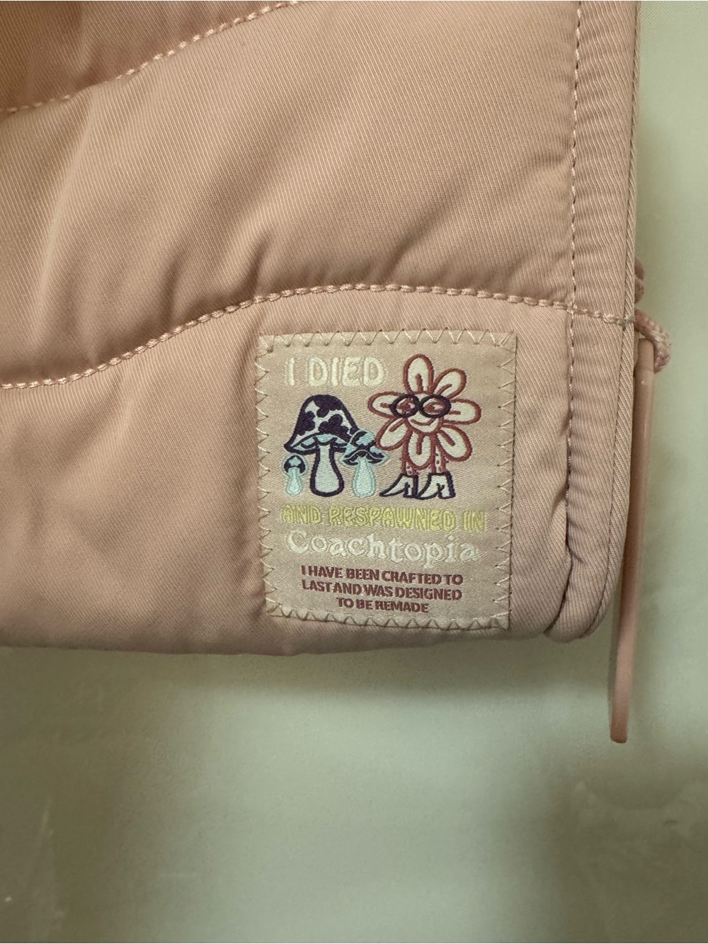 Coach coachtopia mini loop pink puffer puffy tote bag purse crossbody eco recycl - Picture 7 of 16